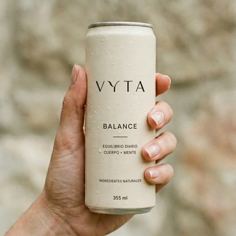 Lata VYTA Balance en mano